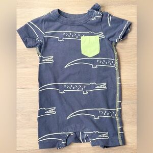Tea Collection Alligator Pocket Shortie Romper
